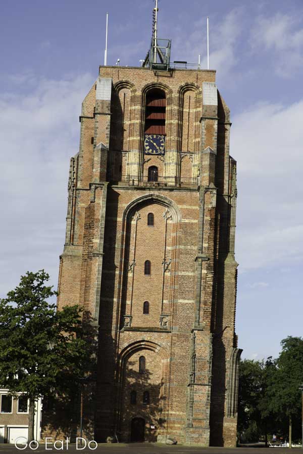Oldehove, the leaning tower in Leeuwarden, tThe tower is part of an unfinished church that Jacob van Aken started to construct in 1529