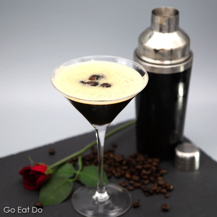 Espresso martini by a cocktail maker