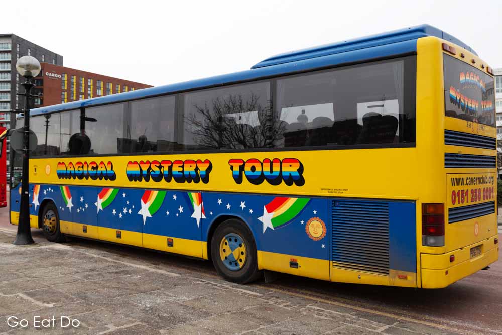 The Magical Mystery Tour takes participants in a Beatles-themes guided tour to places associated with members of The Beatles in Liverpool, England