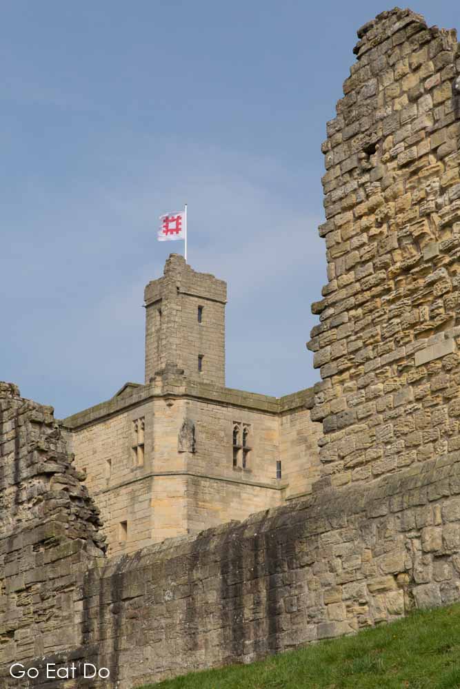 Warkworth Castle, an English Heritage run historic property, in Northumberland, north-east England