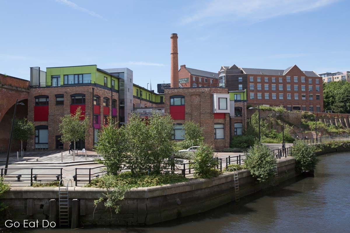 Buildings in the Ouseburn, the district of Newcastle that houses The Biscuit Factory, a contemporary art gallery selling pictures and other items