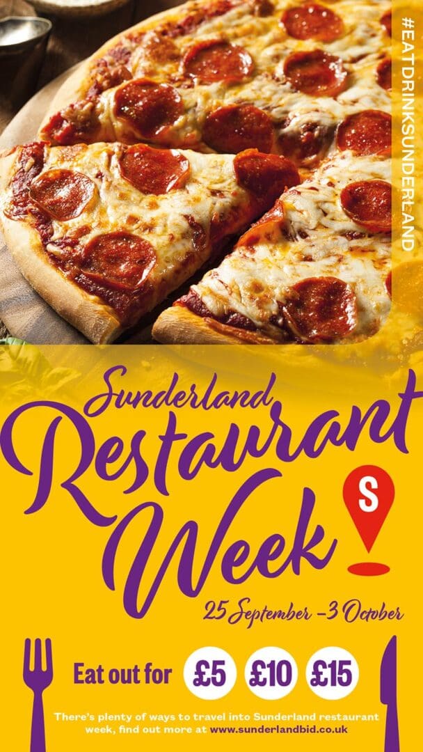 Pinterest pin about Sunderland Restaurant Week.