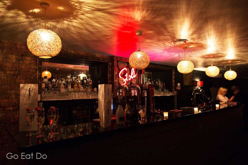 The subtly lit Prosecco Bar in Sunderland, England.