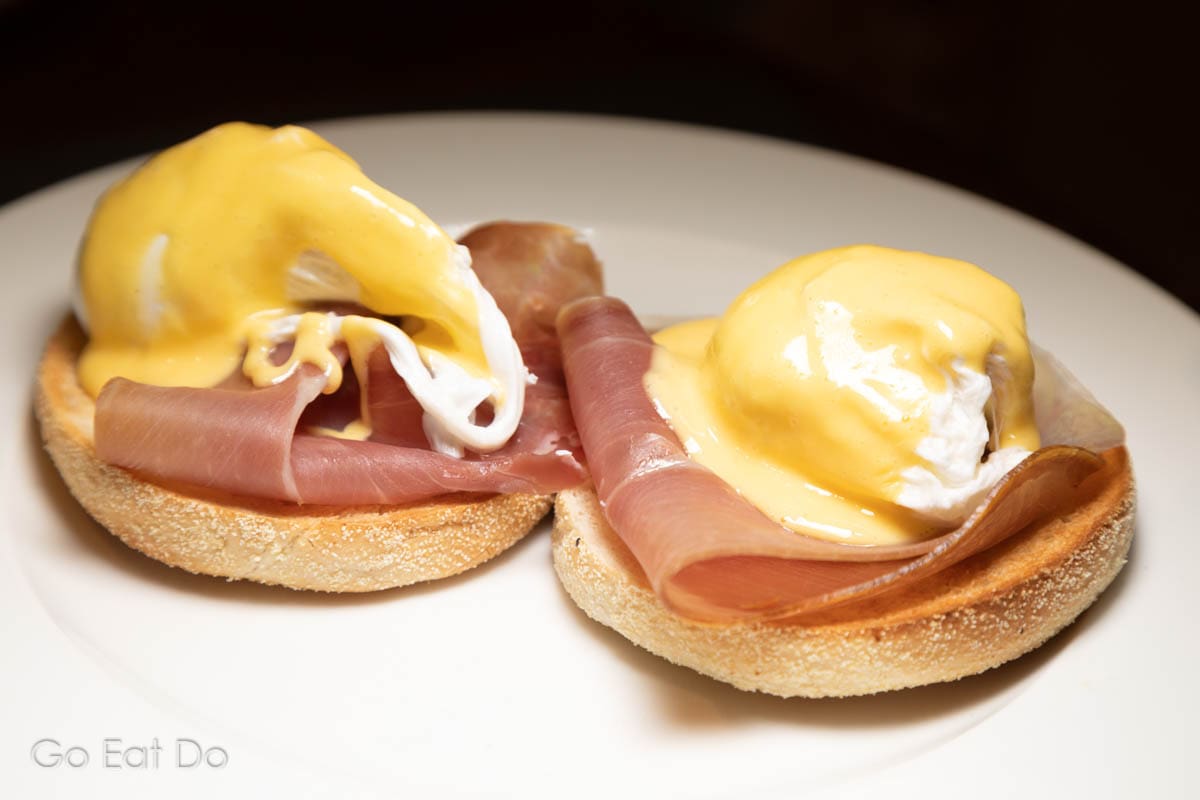 Eggs Benedict served for breakfast at the luxury hotel in Chester-le-Street, England