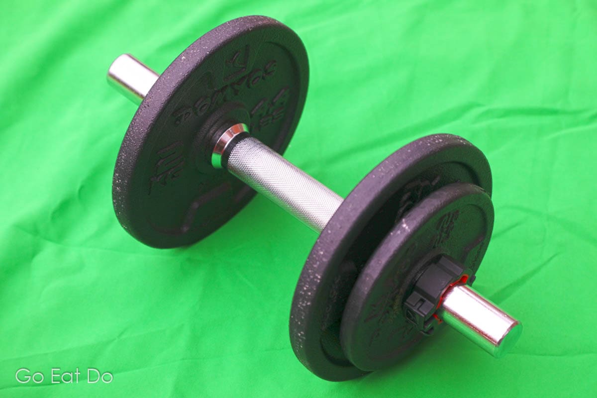 A dumbbell may be among the training equipment used at residential boot camps and weight loss retreats in the UK