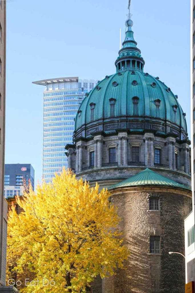 Sightseeing at the likes of the Dome of the Mary, Queen of the World Cathedral helps build an appetite to enjoy poutine in Montreal.