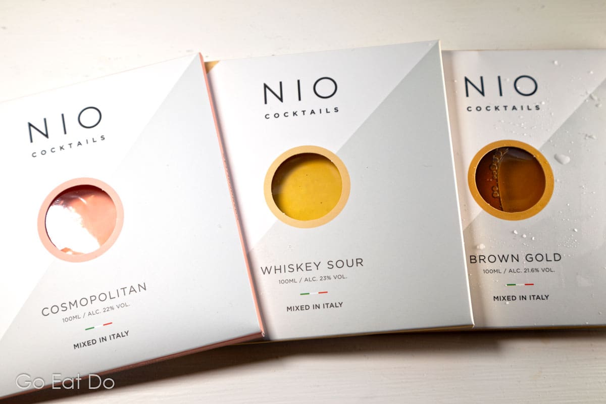 Pre-made cocktails from NIO Cocktails.