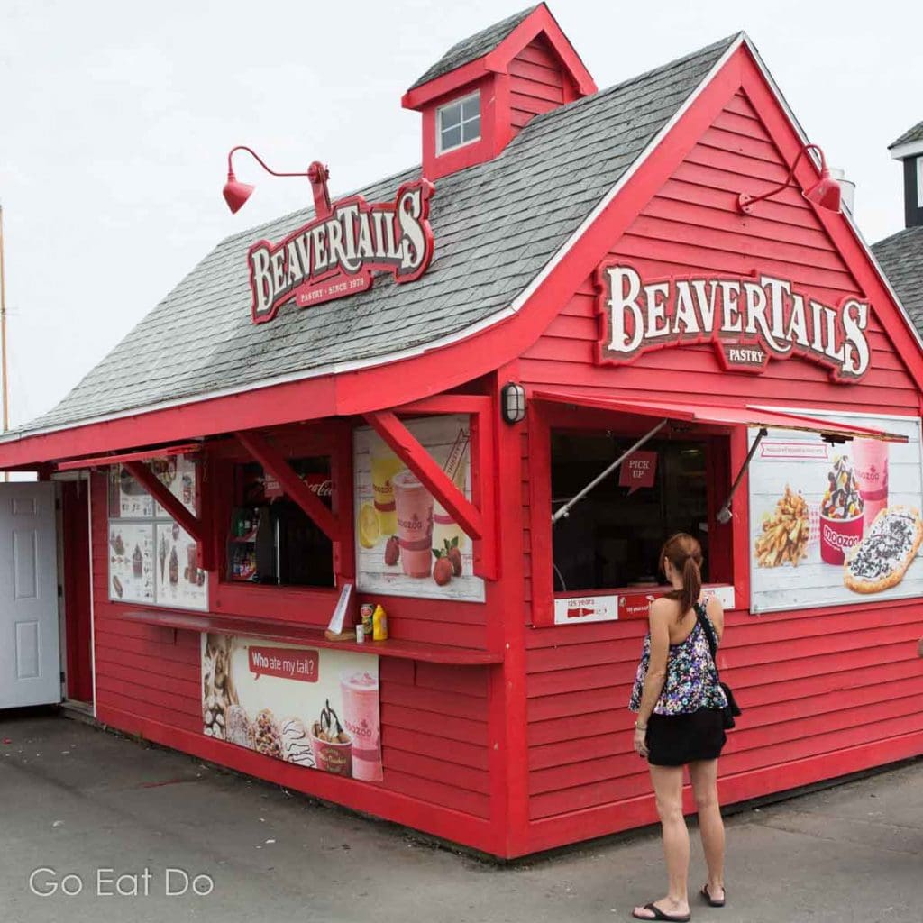 A stall selling Beavertails pastries at the Halifax waterfront.
