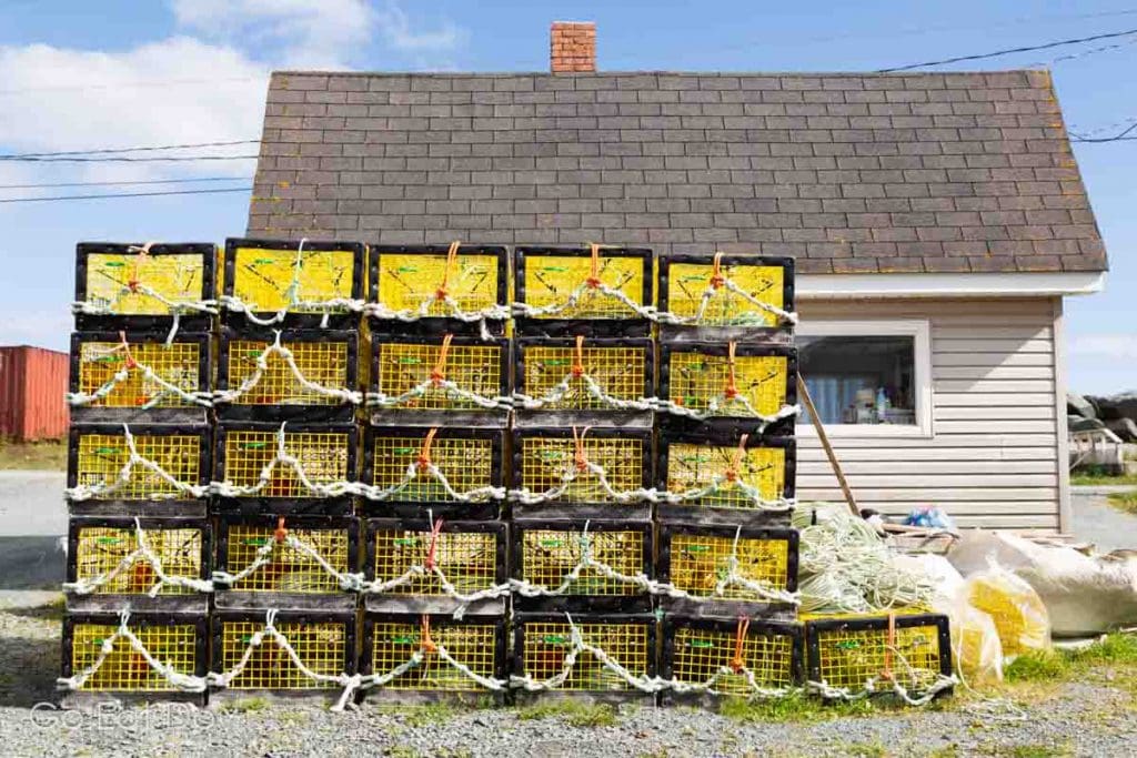Lobster traps at Fisherman’s Reserve, a working fishing village on Nova Scotia's East Shore.