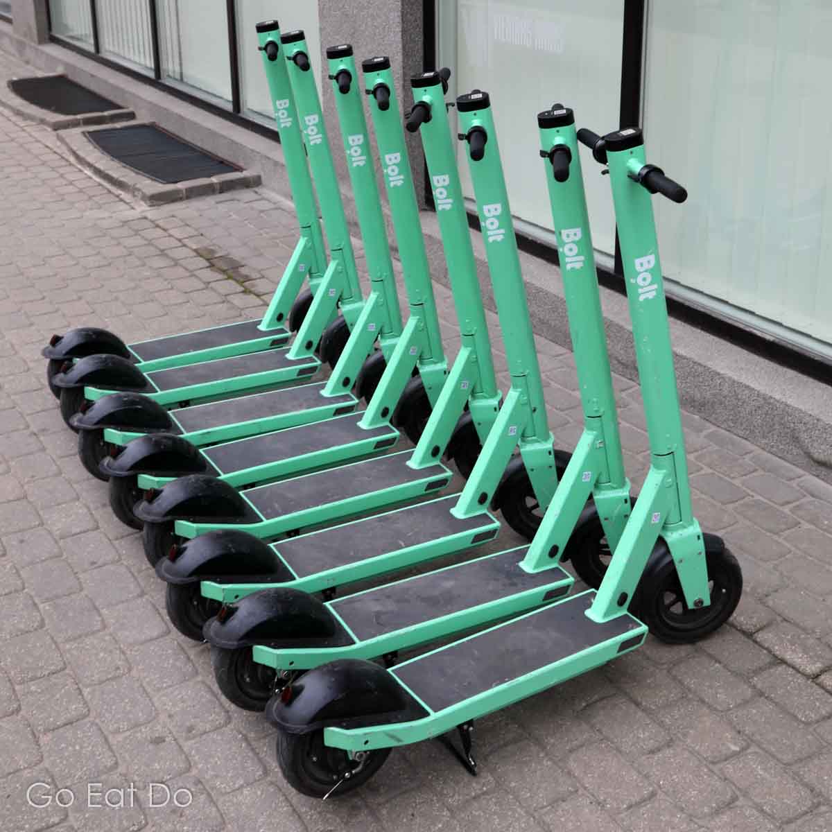 Electric scooters, available for hire via the Bolt app, are a way of exploring attractions in Daugavpils.