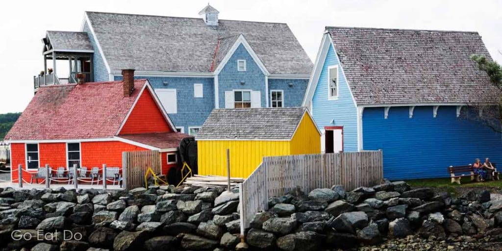 Colourful buildings at the Northumberland Fisheries Museum in Pictou, Nova Scotia.