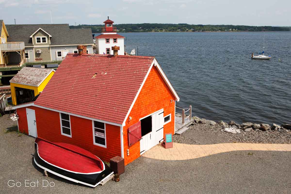 Colourful buildings by the waterfront in Pictou, Nova Scotia.
