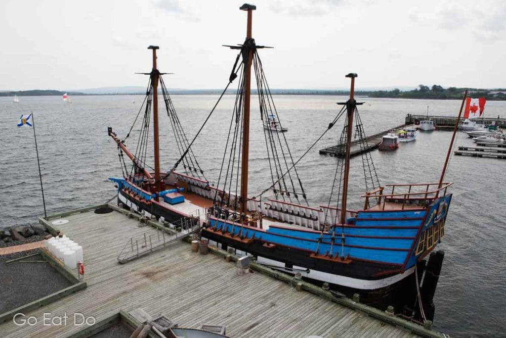 The three-mast Hector docked by the Hector Heritage Quay, a replica of the ship that transported Scots to Nova Scotia in 1773.
