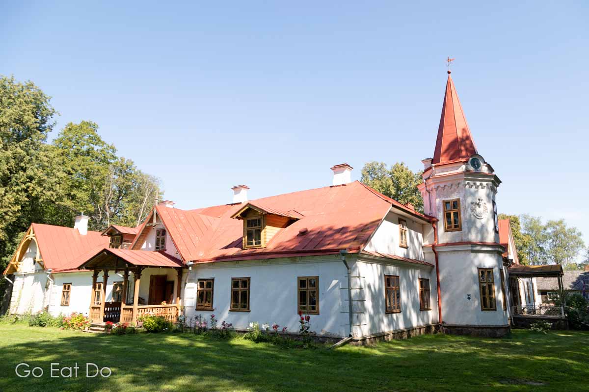 Arendole Manor, a 19th century country house, a property that can be visited as one of the things to do in the Latgale region of Latvia.