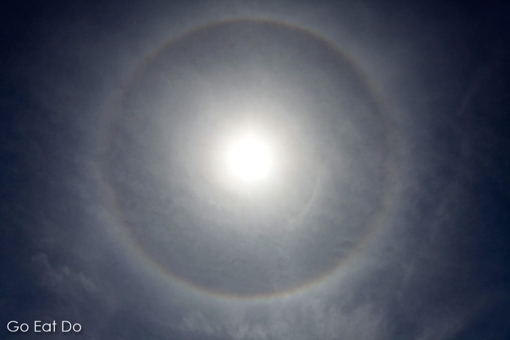 An unusual halo-style aura around the sun had pilgrims talking about new Miracle of the Sun in Fatima on 13 May 2011.