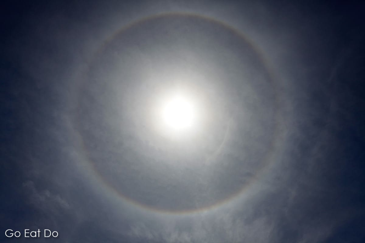 An unusual halo-style aura around the sun, sometimes termed a 22° halo, had pilgrims talking about the new Miracle of the Sun in Fatima on 13 May 2011.