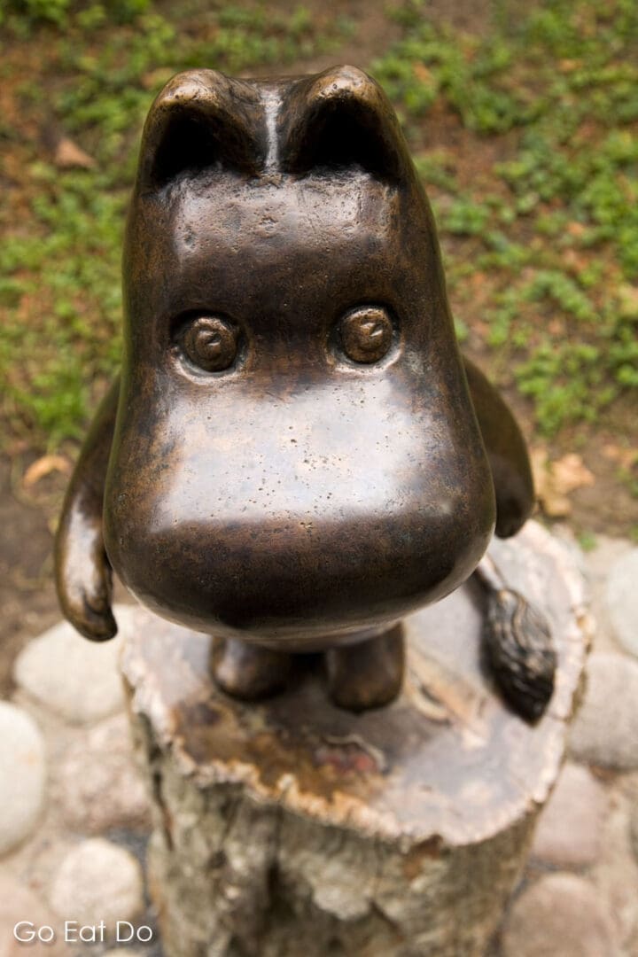 Bronze Moomin statue. The Moomins have their story told in a museum that counts among one of the top things to do in Tampere for lovers of art and literature.own museum in Tampere