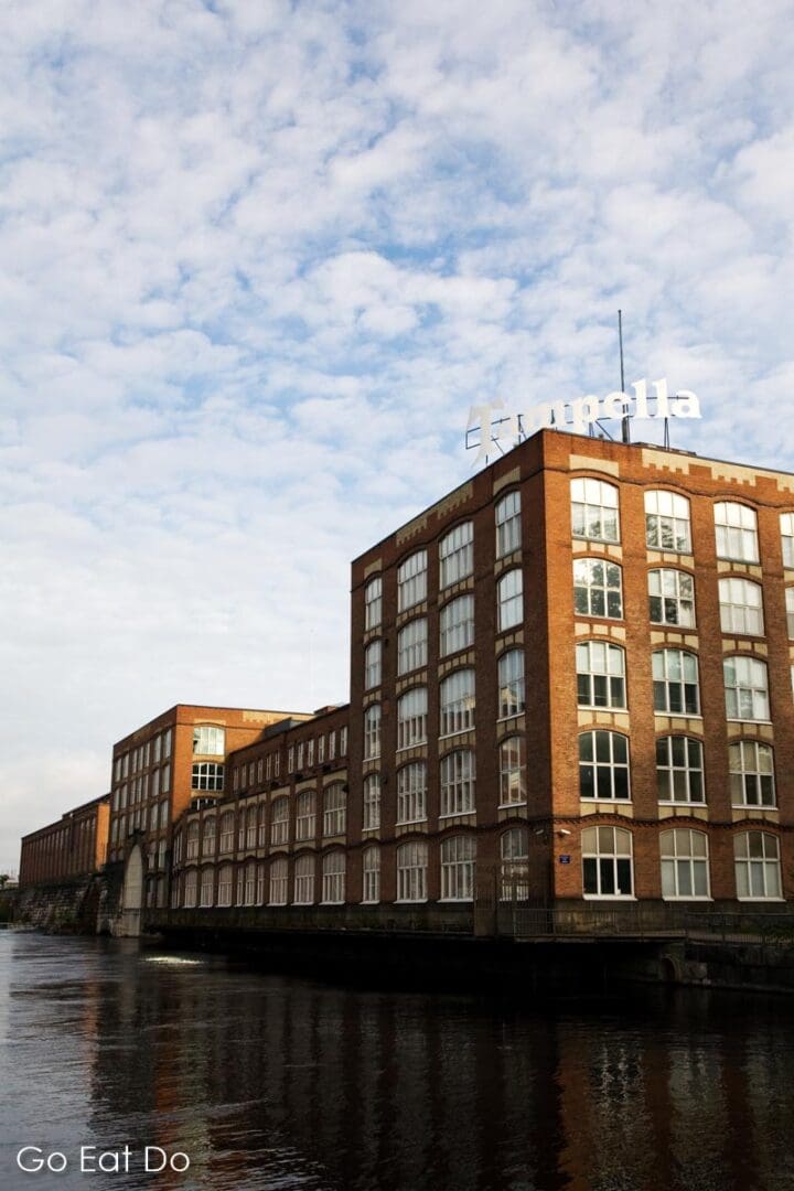 The Tampella factory, which was established as a foundry in 1850 and one of the red brick buildings that give Tampere its nickname of 'the Manchester of Finland'.