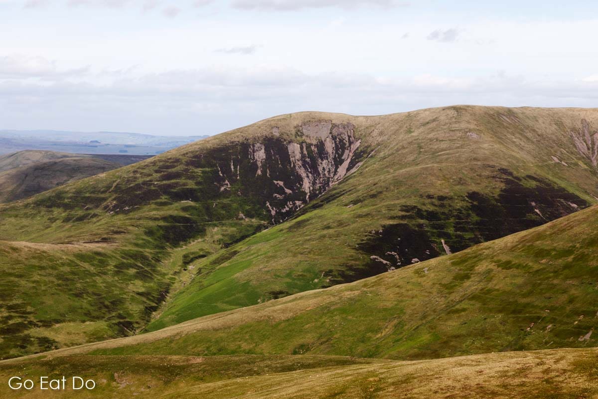 Hill shaped much like a sleeping elephant in the Howgill Fells near Sedbergh, Cumbria.