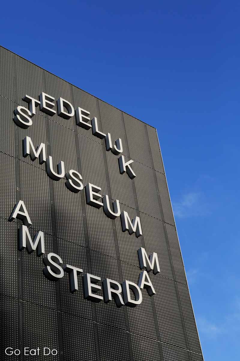 Sign for the Stedelijk Museum Amsterdam.