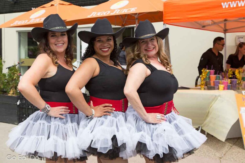 Members of Members of Dance Through Life at the Calary Lilac Festival on 4th Street.