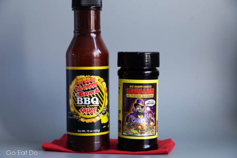 Barbecue sauce and seasoning created by chef Dwayne Thompson under the