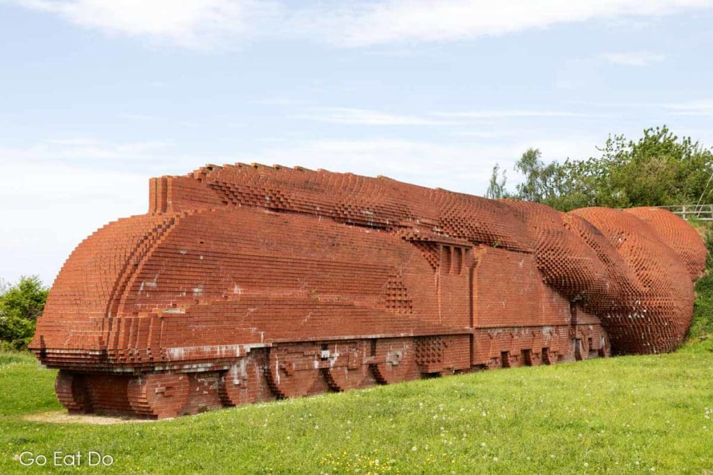 Darlington Brick Train sculpture.