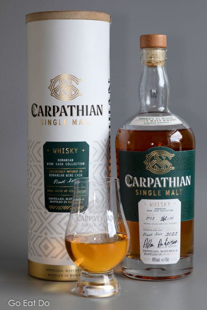 Carpathian Single Malt whisky ready to drink.