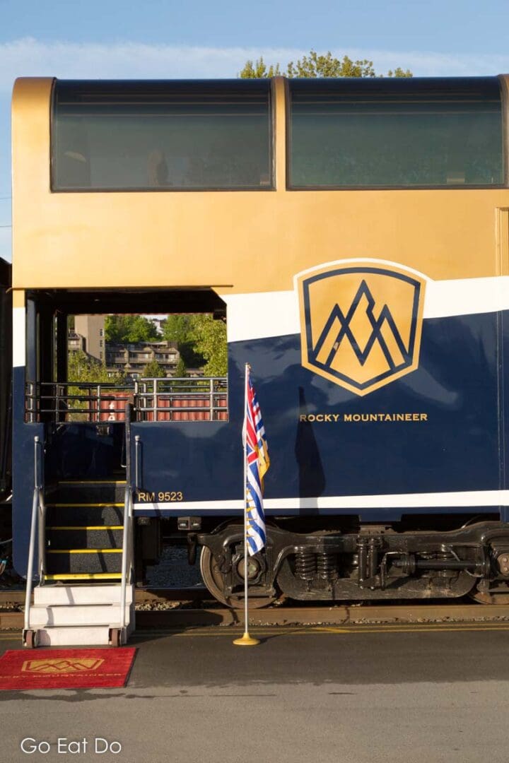 Logo of the Rocky Mountaineer train.