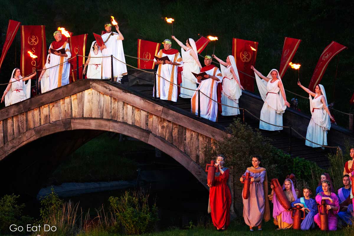 Volunteers from Bishop Auckland and the surrounding area performing in Kynren: An Epic Tale of England.