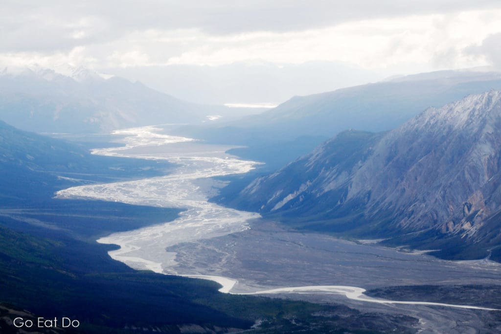 Meandering meltwater in Kluane National Park and Reserve.
