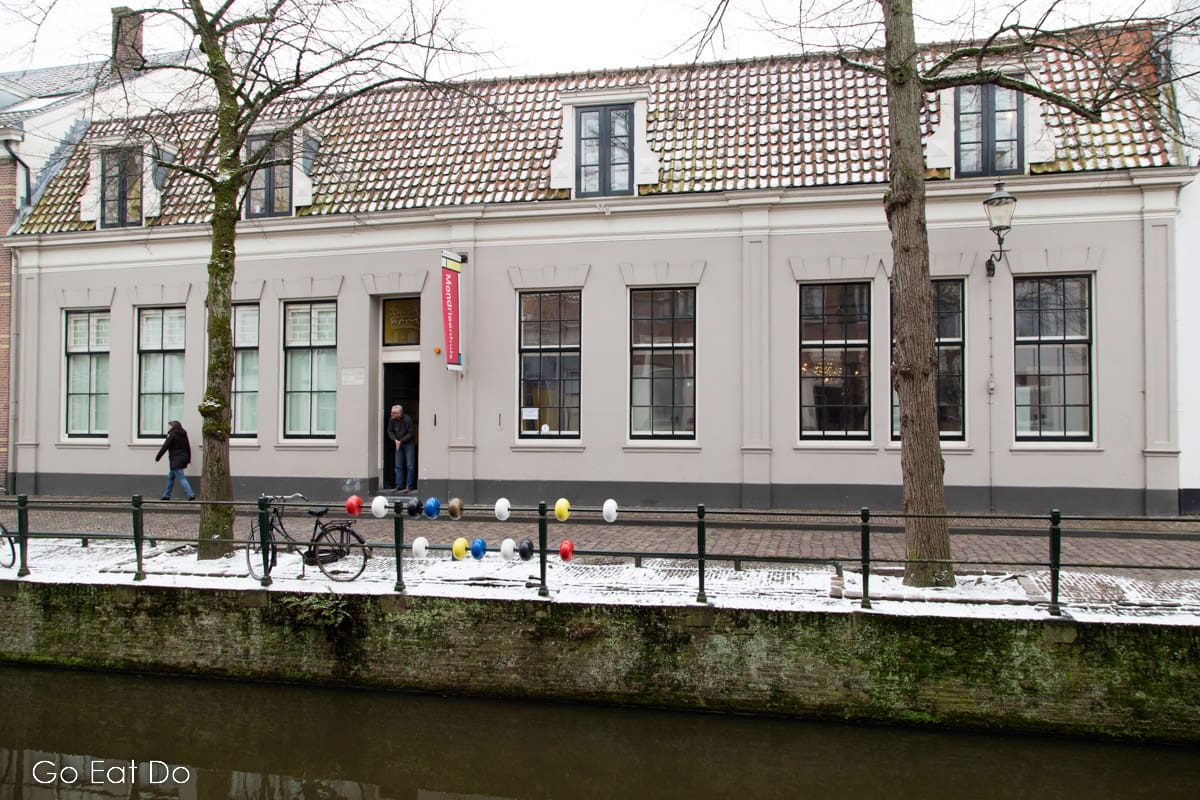 The Mondrian House (Mondriaanhuis), the birthplace of De Stijl founding member Piet Mondriaan, in Amersfoort, the Netherlands.