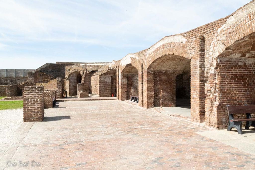 Casemates in Fort Sumter, the site of the first battle of the American Civil War.