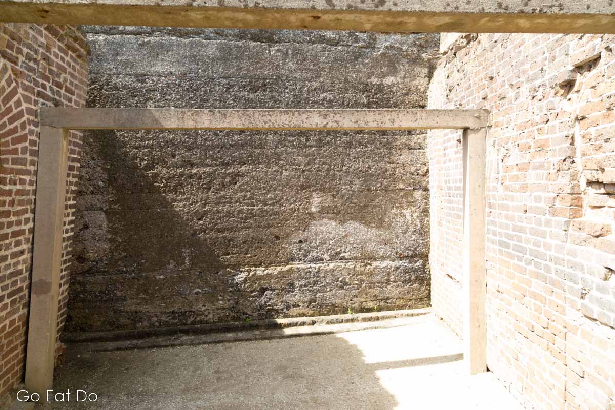 Wall constructed by enslaved people within Fort Sumter in Charleston, South Carolina.