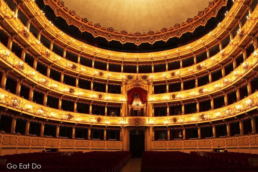 The Teatro Amilcare Ponchielli is a venue for performances during the annual Cremona Montiverdi Festival.