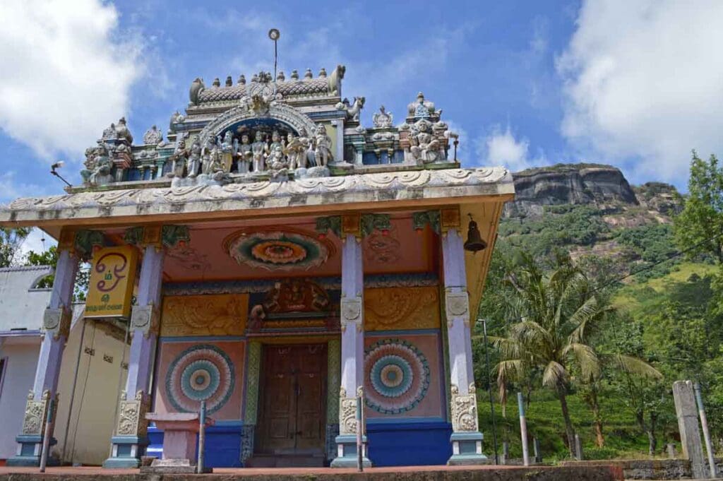 Hindu temple seen on Stage One of Sri Lanka's Pekoe Trail.