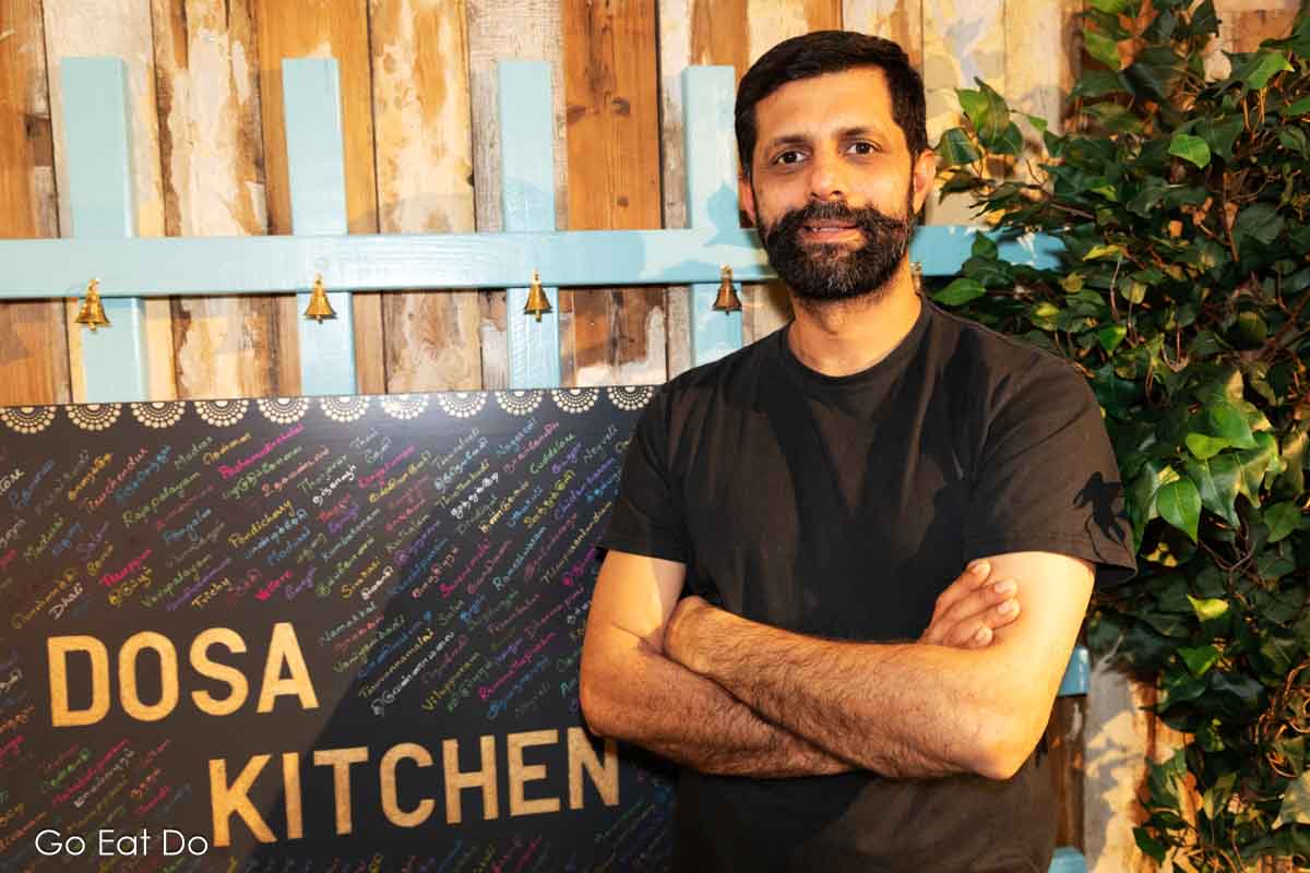 Sudharsan Murugavel, or Sud, co-founder and chef at Dosa Kitchen, the South Indian restaurant in Newcastle's Jesmond district.