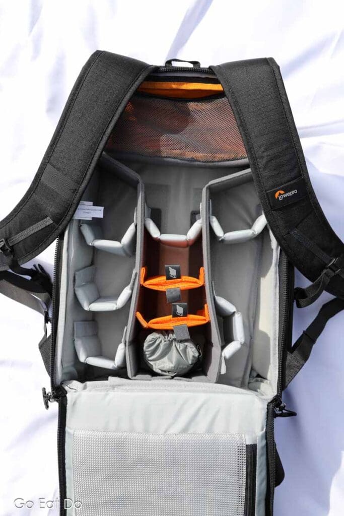 The Lowepro Flipside 400 AW camera bag is idea for mirrorless and DSLR camera equipment.