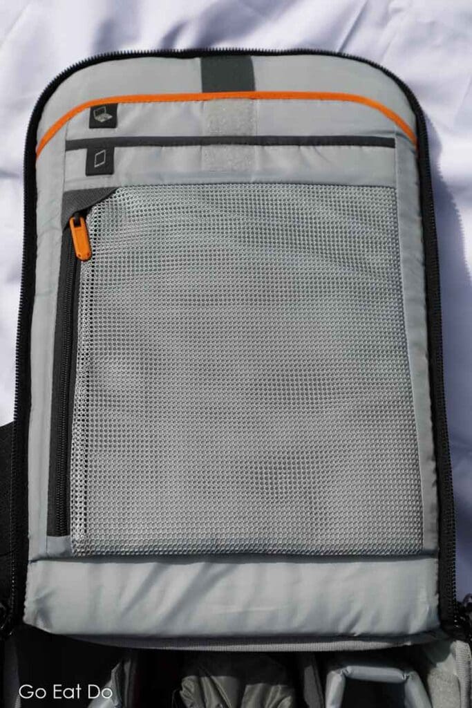 The Lowepro Flipside 400 AW offers space for a laptop and tablet.