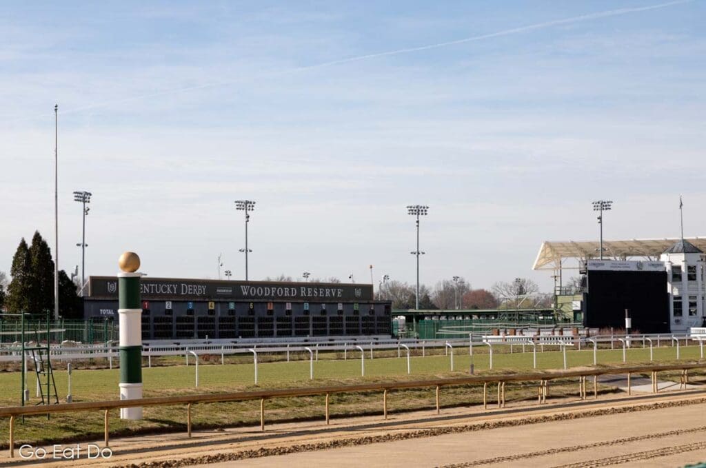 View of the infield area at Churchill Downs Racecourse in Kentucky.