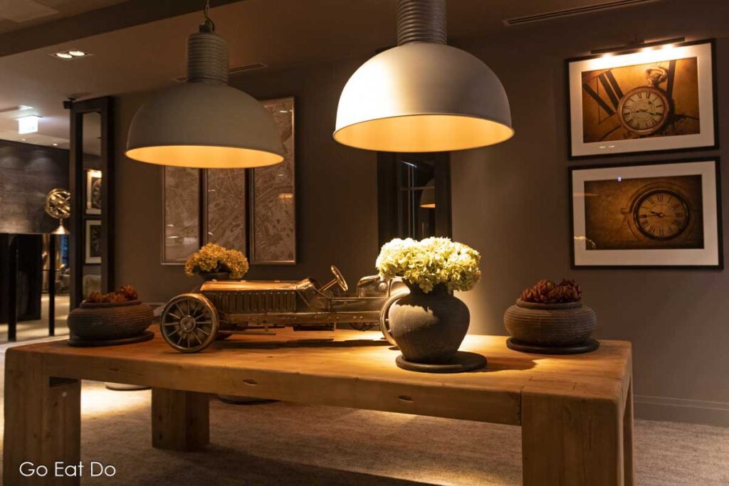 Displays on the ground floor of the Dakota Newcastle hotel