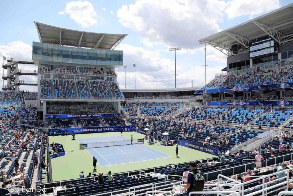 The centre court the Lindner Family Tennis Center in 2024