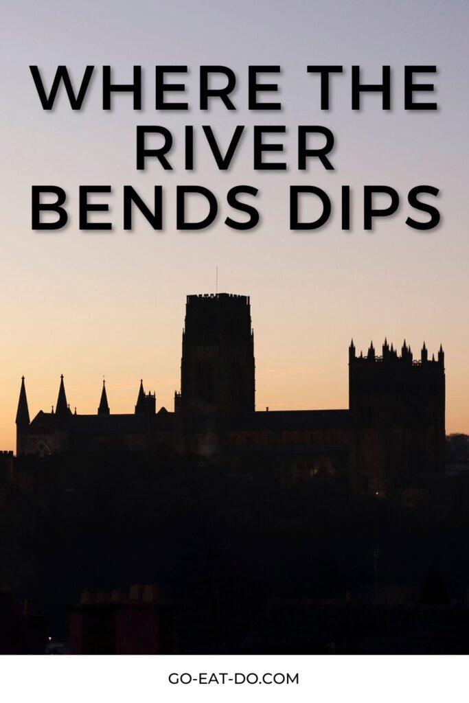 Pinterest Pin for Go Eat Do's blog post about Where The River Bends dips