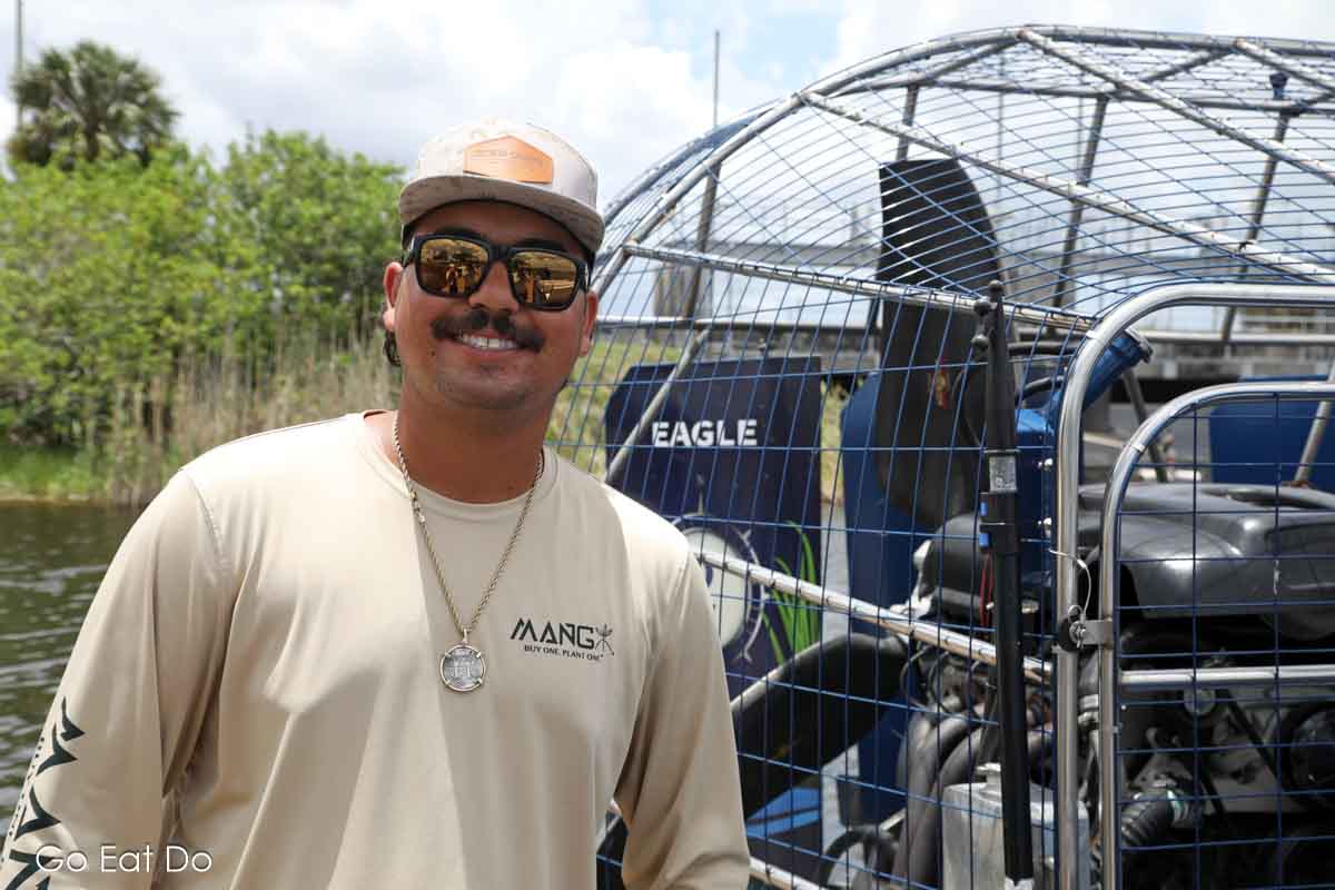Captain Kaii took me on my very first airboat ride in the Everglades of Florida at Sawgrass Recreation Park.