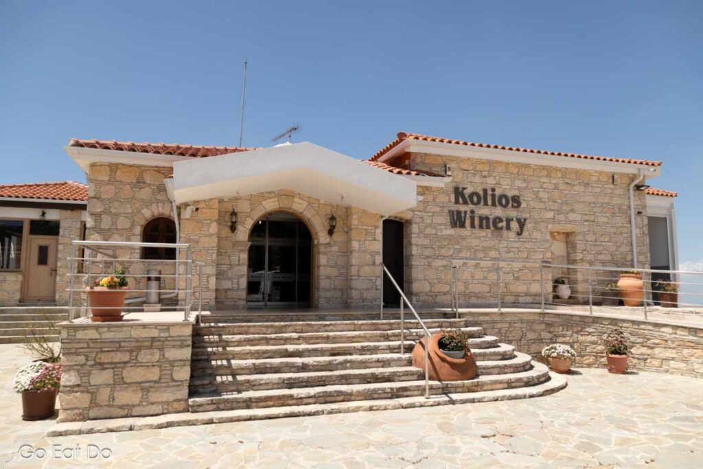 Exterior of Kolios winery near Paphos Cyprus