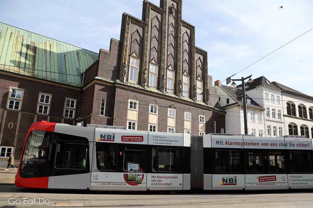 Public transport is an easy way to get around in Bremen.